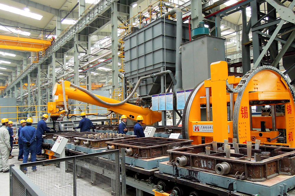 Resin sand casting production line